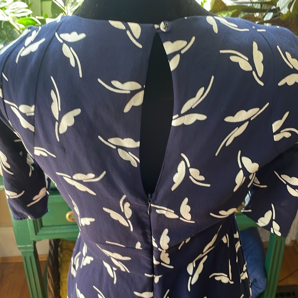 Anthropologie navy printed dress - Picture 5 of 6